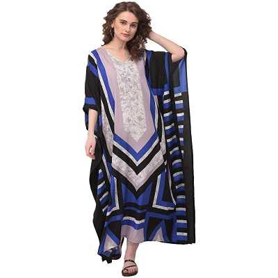Maxi Style Dresses Long Printed Caftan Beach Dress Women Plus Size Evening Gown