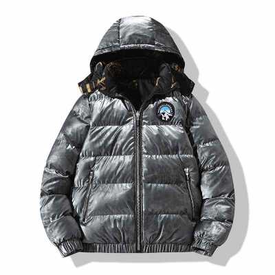 2021 Hip Hop Mens Jacket Parka Coat Double sided Streetwear Men Windbreaker Padded Jacket Winter Mens Casual Coat Warm Outwear