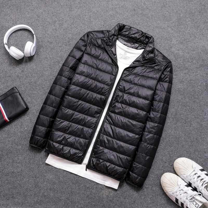 Plus Size 7XL Men Puffer Jacket Autumn Winter Ultra Lightweight Packable Down Jacket Water and Wind Resistant Breathable Coat