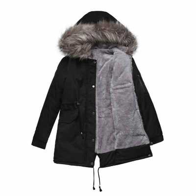 2021 New Winter Padded Coats Women Cotton Wadded Jacket Medium Long Parkas Thick Warm Hooded Quilt Snow Outwear