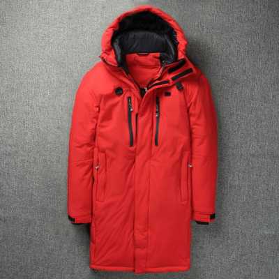 2019 Winter Down Jacket Men Coat Hooded Long White Duck Down Parka Thickening Warm Outwear  Men Winter Jacket