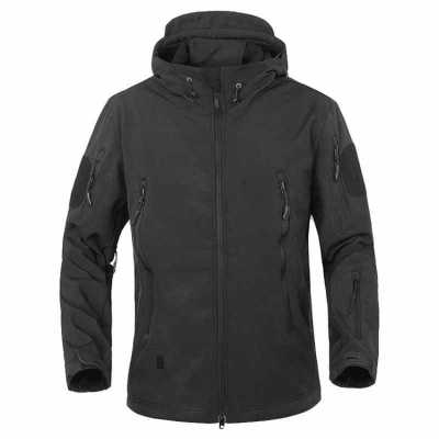 Men's Jacket Outdoor Waterproof Soft Shell Fleece Tactical Military Jacket Coat Male Hiking Camping Army Combat Hoody Jackets