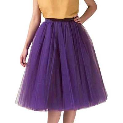 Women's A Line Short Knee Length Tutu Tulle Prom Party Skirt