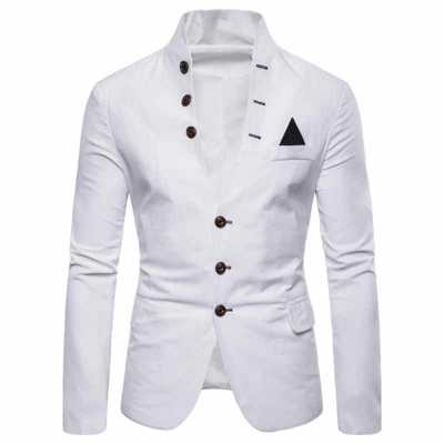 Men Sl im Fits Social Blazer Spring Autumn Fashion Solid Wedding Dress Jacket Men Casual Business Male Suit Jacket Blazer Gentle