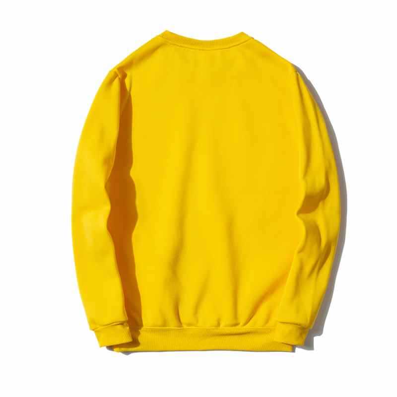 Fashion Solid Sweatshirts Hoodies Autumn Winter Warm Fleece Sweatshirt High Quality Men Tops Male Brand Hip Hop Pullover